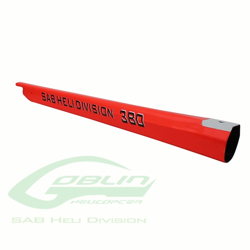 H0547-S - Carbon Fiber Tail Boom Red - Goblin 380