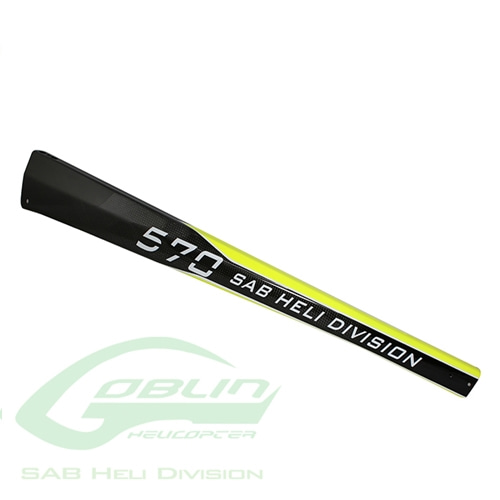 Carbon Fiber Tail Boom SAB Yellow/Carbon - Goblin 570 [H9043-S]