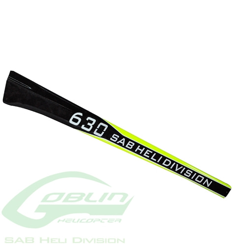 Carbon Fiber Tail Boom SAB Yellow/Carbon - Goblin 630 Competition [H9044-S]