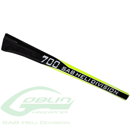 Carbon Fiber Tail Boom SAB Yellow/Carbon - Goblin 700 Competition/Speed [H9045-S]