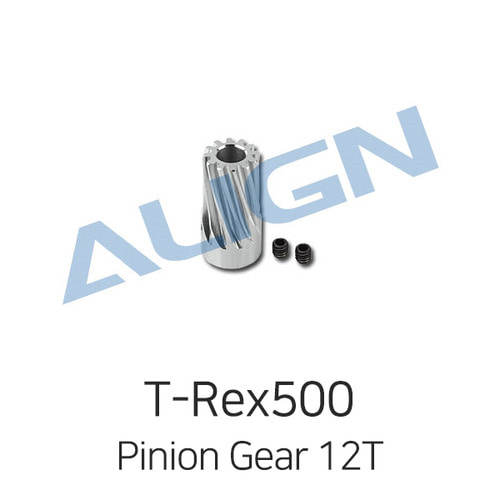 Align 티렉스 500L Motor Slant Thread Pinion Gear 12T