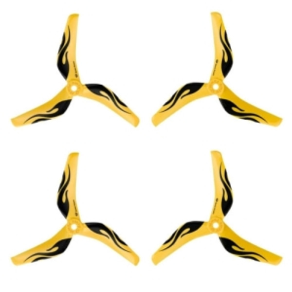 Azure power Race 5.1x5.0x3&quot; 3 Blade Set (2cw+2ccw) 3엽 프롭 (한대분) yellow