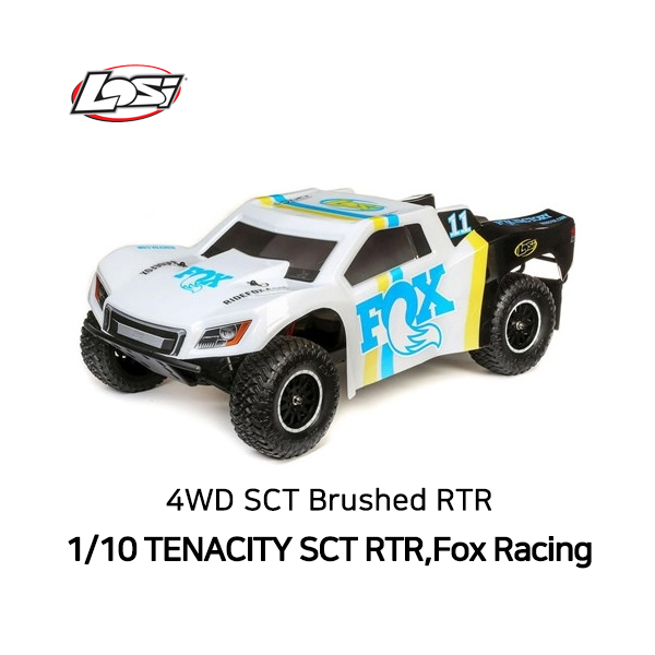 로시 RC카 1/10 Tenacity Fox Racing Brushed 4WD SCT
