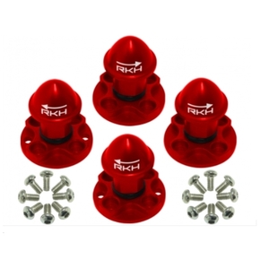 CNC AL Propeller Adapter and Nut Set (Red) - Blade Mach 25
