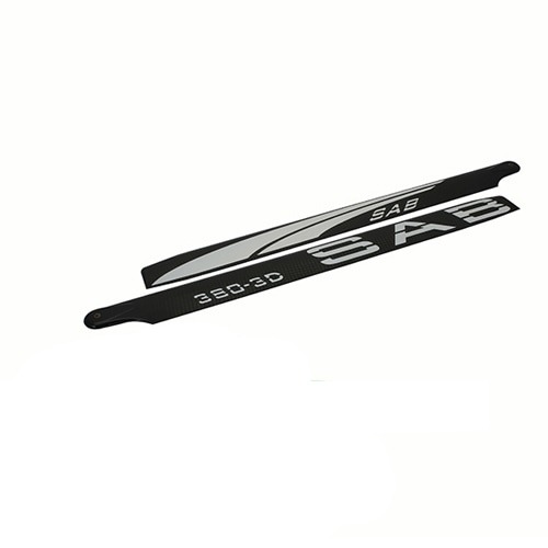 BL380-3DS - Black Line Carbon Fiber Main Blades 380mm