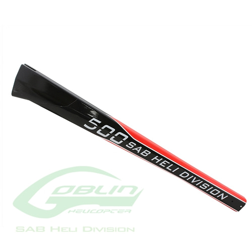 Carbon Fiber Tail Boom SAB Red/Carbon - Goblin 500 [H9032-S]