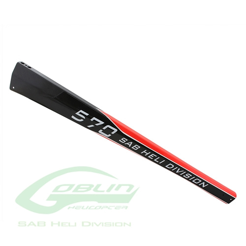 Carbon Fiber Tail Boom SAB Red/Carbon - Goblin 570 [H9033-S]