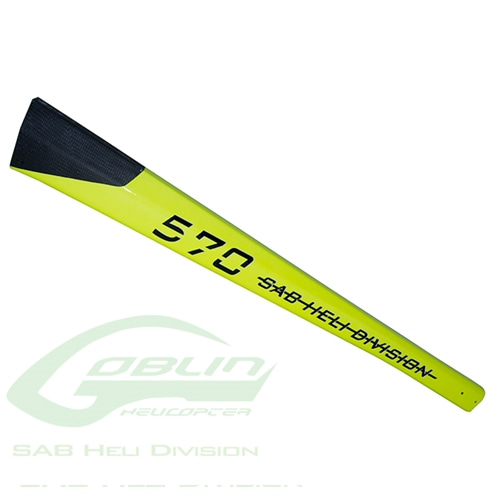 H0300-S - Carbon Fiber Tail Boom Yellow - Goblin 570