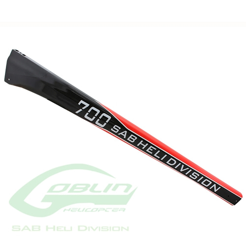 Carbon Fiber Tail Boom SAB Red/Carbon - Goblin 700 Competition/Speed [H9035-S]