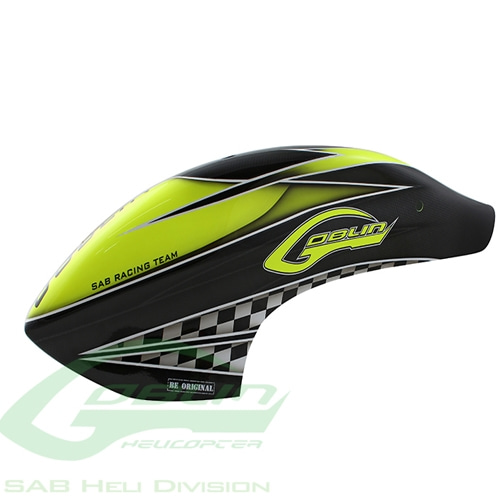 Canomod Airbrush Canopy SAB Yellow/Carbon - Goblin 700 Competition [H9040-S]