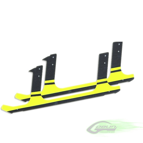 Carbon fiber landing gear - Yellow (2pcs) - Goblin 700 [H0107-S]