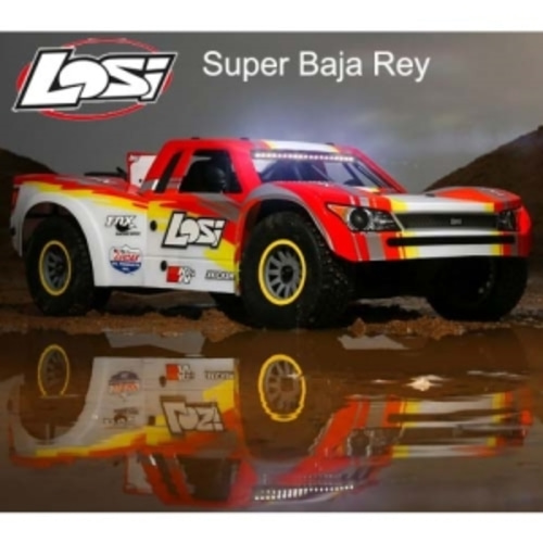 [입고완료]슈퍼바자레이 1/6 Super Baja Rey 4WD Desert Truck Brushless RTR with AVC, Red (LOS05013T2)