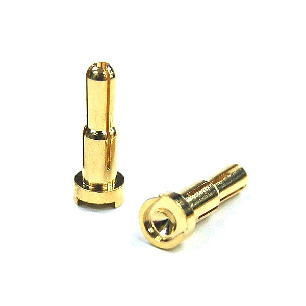 4mm to 5mm Universal Male Gold Plated Spring Connector - Low Profile 골드/유로 커넥터