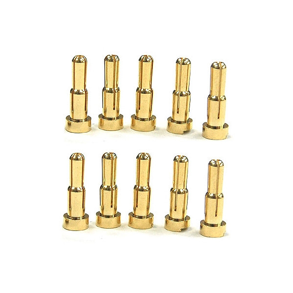 4mm to 5mm Universal Male Gold Plated Spring Connector - Low Profile (10pcs) 골드/유로 커넥터