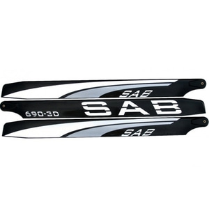 SAB 690mm Blackline Carbon Blade 3D (SILVER) - 3 Blade Set